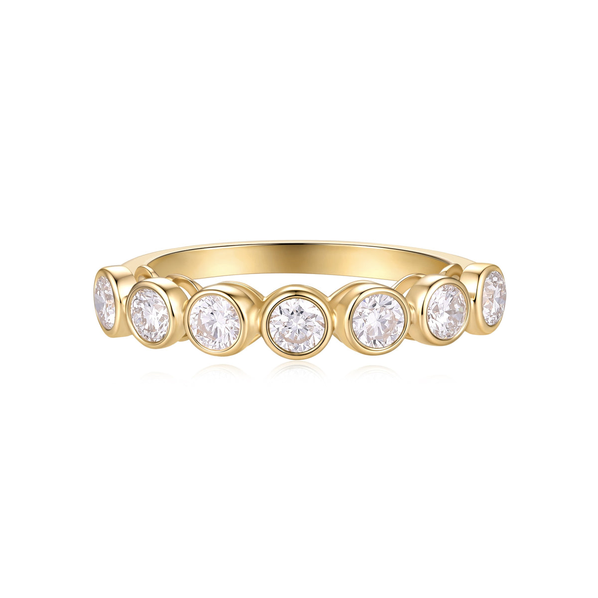 Elin - Gold Lab Diamond Bezel Ring