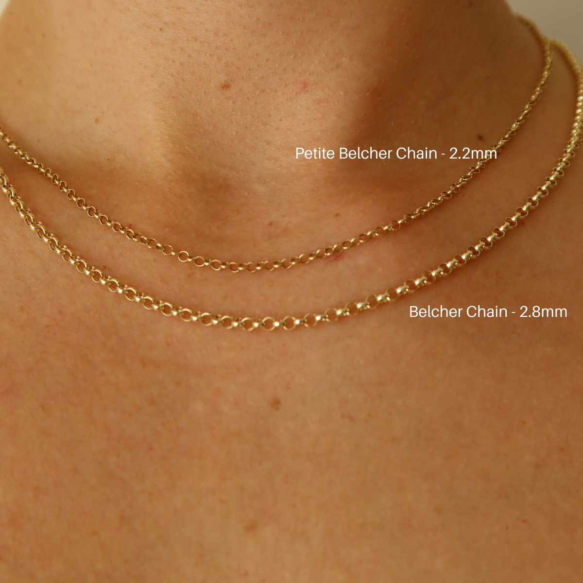 9 karat yellow gold belcher chains