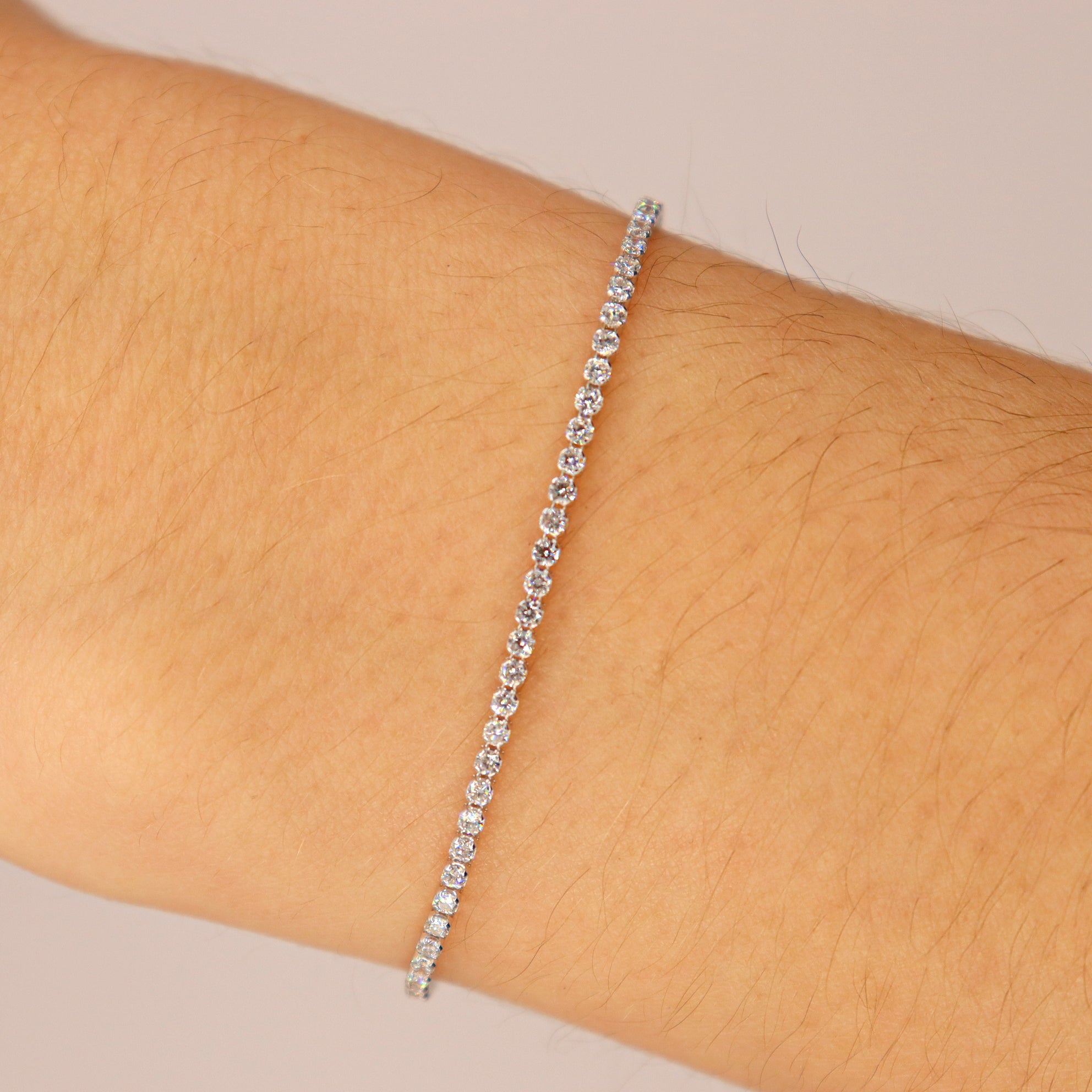 petite lab diamond tennis bracelet 