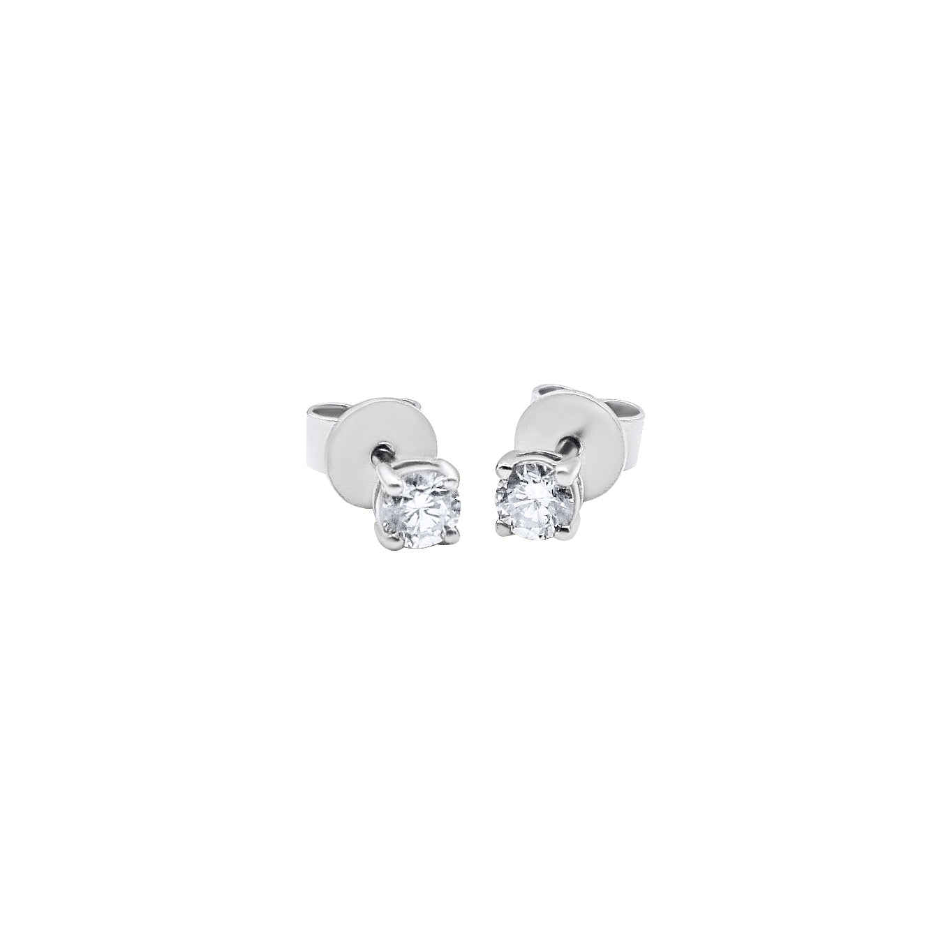 0.3 carat lab grown diamond stud earrings in white gold