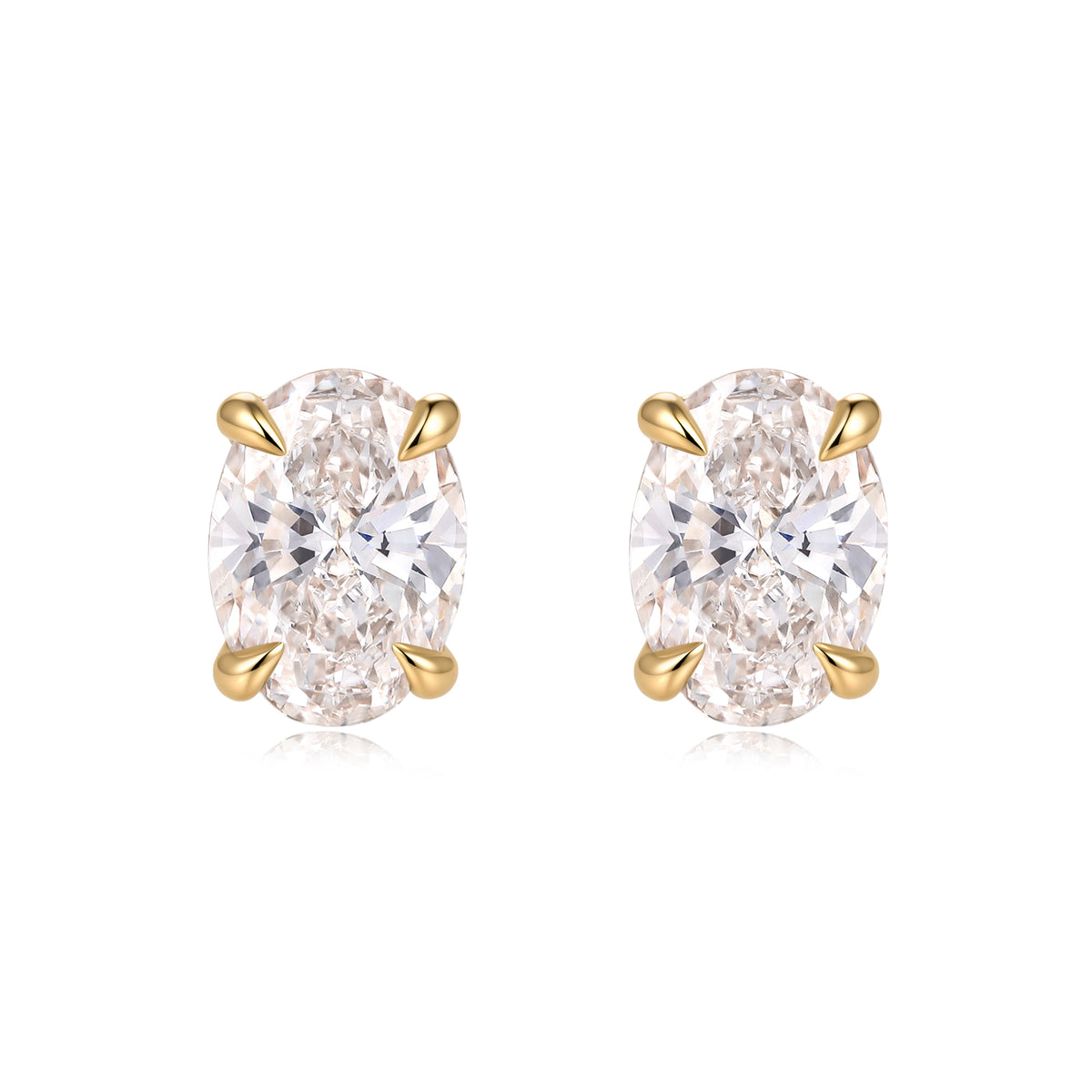 Oona - Oval Diamond Studs