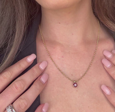 9 karat yellow gold belcher chain with ruby pendant 