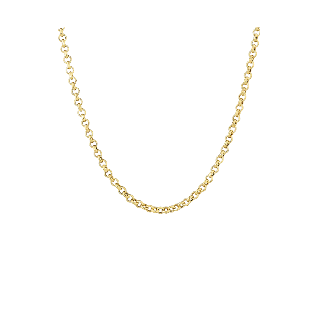 9 karat yellow gold belcher chain